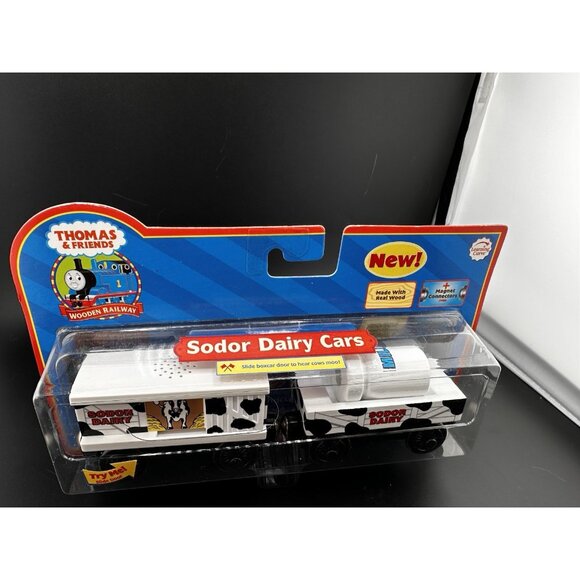 NWT Milk Barrel Cow Car Thomas Wooden Railway Train NOS Learning Curve 2006 - Picture 2 of 16